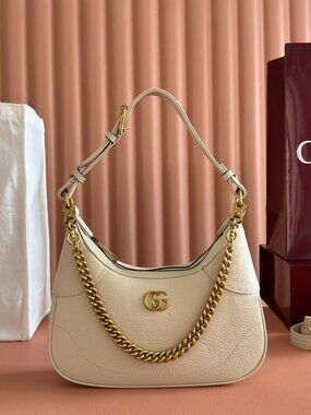 Gucci White Small Aphrodite Shoulder Bag